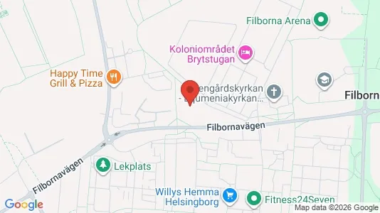 Bostadsrätter till salu i Helsingborg - kort over placeringen
