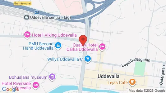 Bostadsrätter till salu i Uddevalla - kort over placeringen