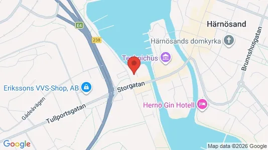 Lägenheter till salu i Härnösand - kort over placeringen