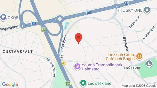 Lägenheter till salu i Halmstad - kort over placeringen