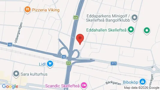Bostadsrätter till salu i Skellefteå - kort over placeringen