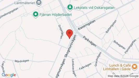 Bostadsrätter till salu i Gävle - kort over placeringen