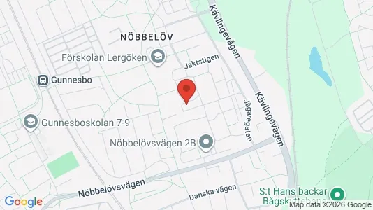 Bostadsrätter till salu i Lund - kort over placeringen