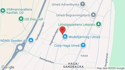 Lägenheter till salu i Umeå - kort over placeringen