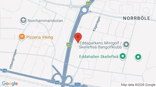Lägenheter till salu i Skellefteå - kort over placeringen