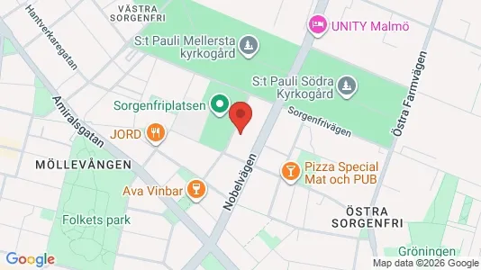 Lägenheter till salu i Malmö Centrum - kort over placeringen