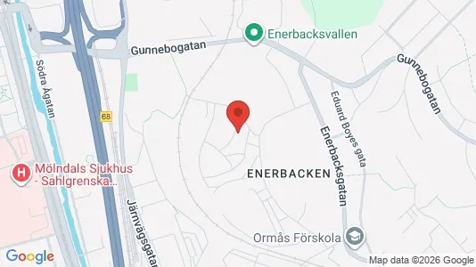 Lägenheter till salu i Mölndal - kort over placeringen
