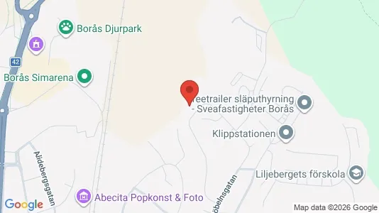 Lägenheter till salu i Borås - kort over placeringen