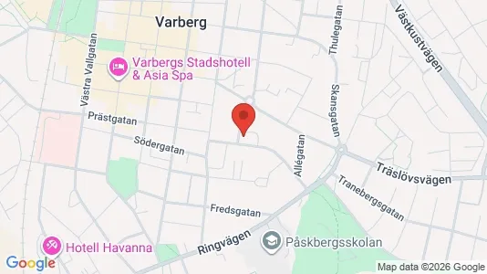Lägenheter till salu i Varberg - kort over placeringen