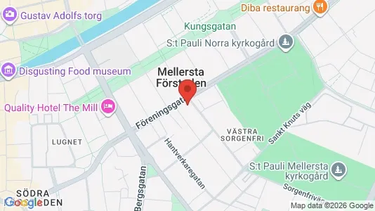Lägenheter till salu i Malmö Centrum - kort over placeringen