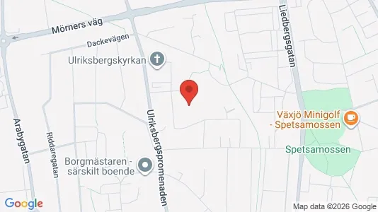 Lägenheter att hyra i Växjö - kort over placeringen