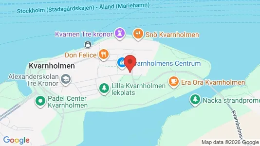 Bostadsrätter till salu i Nacka - kort over placeringen