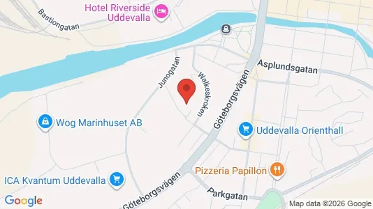 Lägenheter att hyra i Uddevalla - kort over placeringen