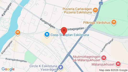 Lägenheter till salu i Eskilstuna - kort over placeringen