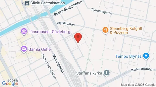 Lägenheter att hyra i Gävle - kort over placeringen