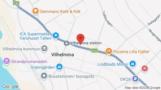 Lägenheter att hyra i Vilhelmina - kort over placeringen