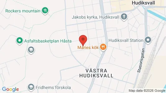 Lägenheter till salu i Hudiksvall - kort over placeringen