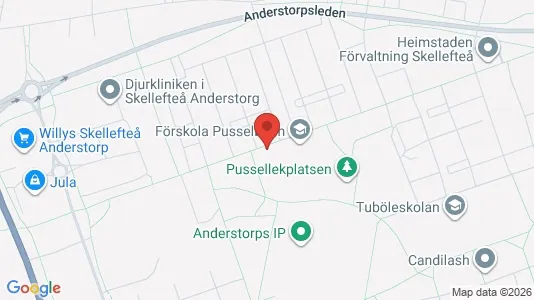 Lägenheter att hyra i Skellefteå - kort over placeringen