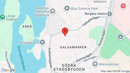 Lägenheter till salu i Karlskrona - kort over placeringen