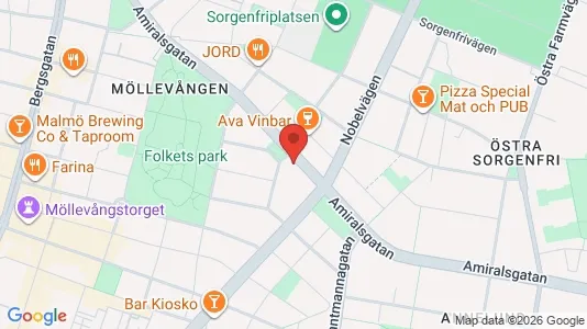Lägenheter till salu i Malmö Centrum - kort over placeringen