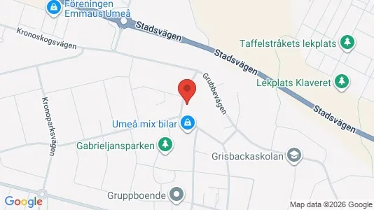 Bostadsrätter till salu i Umeå - kort over placeringen