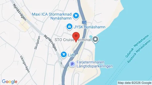 Bostadsrätter till salu i Nynäshamn - kort over placeringen