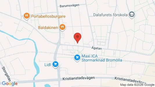 Bostadsrätter till salu i Bromölla - kort over placeringen