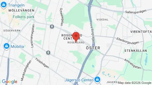 Hus till salu i Rosengård - kort over placeringen