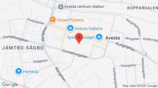 Lägenheter att hyra i Avesta - kort over placeringen