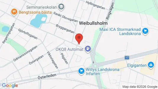 Lägenheter att hyra i Landskrona - kort over placeringen