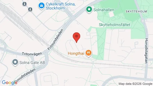 Lägenheter till salu i Solna - kort over placeringen