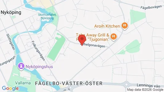Bostadsrätter till salu i Nyköping - kort over placeringen