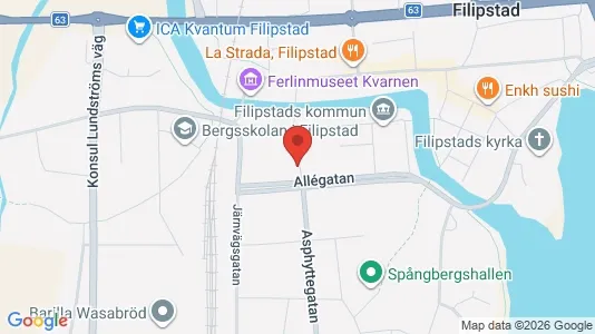 Bostadsrätter till salu i Filipstad - kort over placeringen