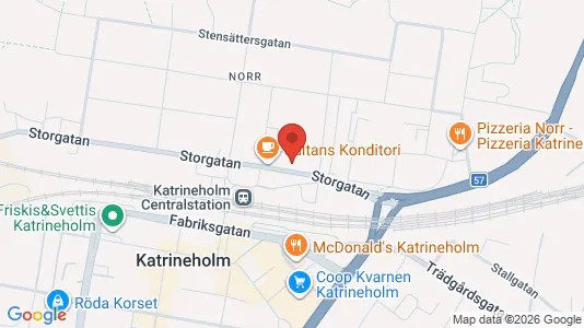 Bostadsrätter till salu i Katrineholm - kort over placeringen