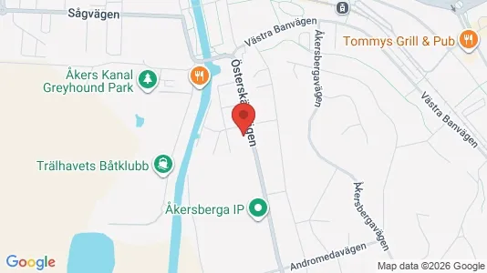 Bostadsrätter till salu i Österåker - kort over placeringen