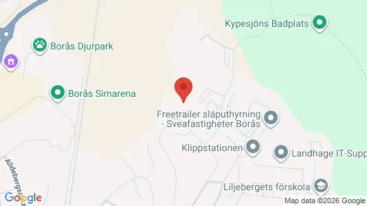 Bostadsrätter till salu i Borås - kort over placeringen