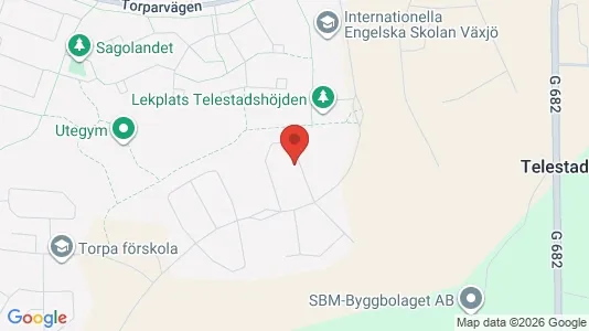 Bostadsrätter till salu i Växjö - kort over placeringen