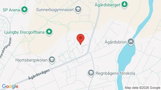 Bostadsrätter till salu i Ljungby - kort over placeringen