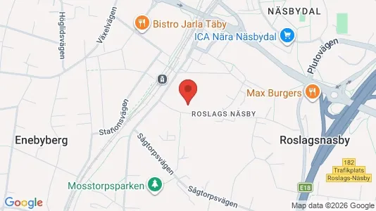 Lägenheter till salu i Täby - kort over placeringen