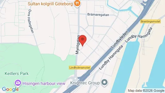 Lägenheter till salu i Lundby - kort over placeringen