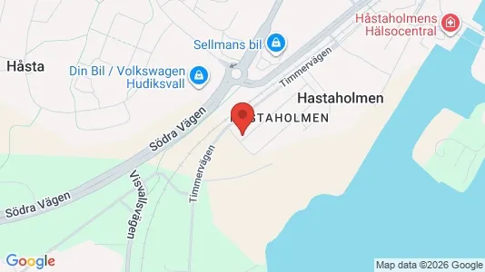 Bostadsrätter till salu i Hudiksvall - kort over placeringen