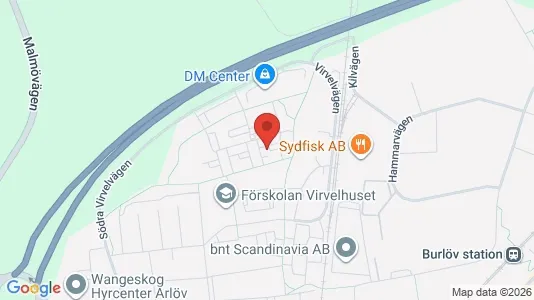 Bostadsrätter till salu i Burlöv - kort over placeringen