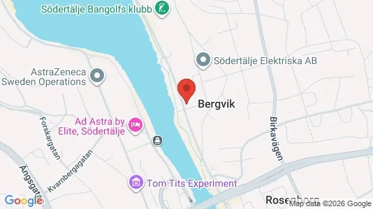 Bostadsrätter till salu i Södertälje - kort over placeringen