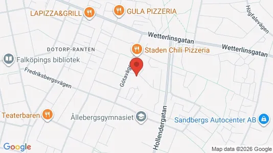 Bostadsrätter till salu i Falköping - kort over placeringen