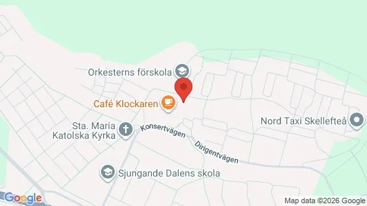 Lägenheter att hyra i Skellefteå - kort over placeringen