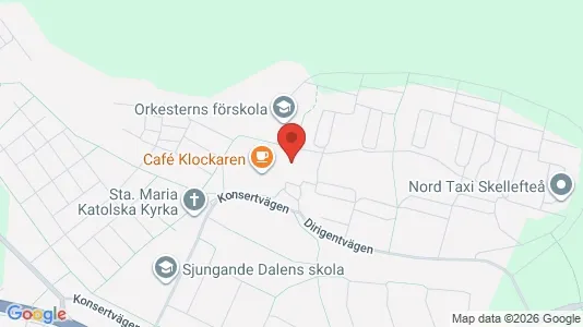 Lägenheter att hyra i Skellefteå - kort over placeringen
