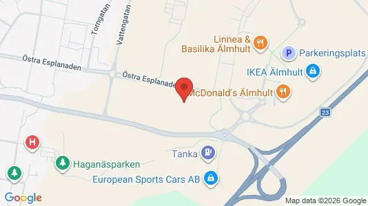 Rum att hyra i Älmhult - kort over placeringen