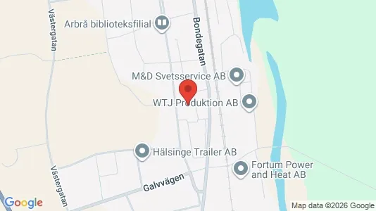 Rum att hyra i Bollnäs - kort over placeringen