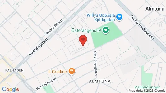 Lägenheter till salu i Uppsala - kort over placeringen