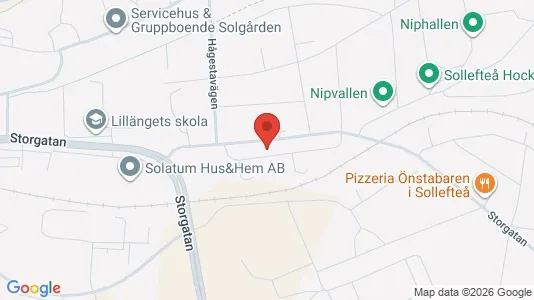 Lägenheter att hyra i Sollefteå - kort over placeringen